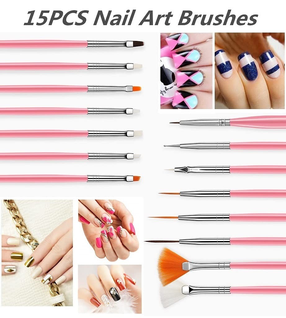 31pcs Nail Art Brushes, Nail Art Tool Set, Dotting Tools, Dust Brush, Striping..