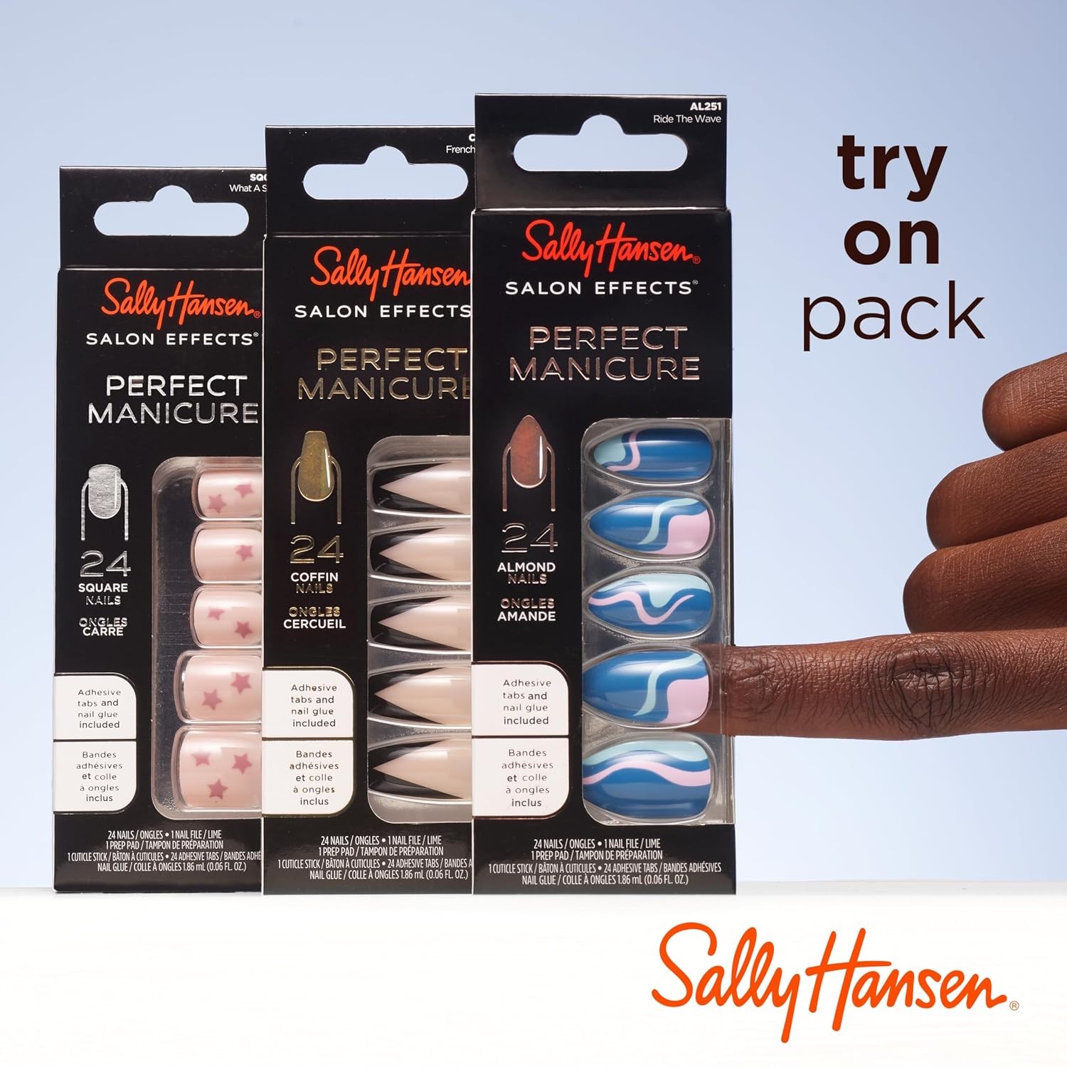 Sally Hansen Salon Effects Perfect Manicure Press-On Nails | Easy to Apply, Non-