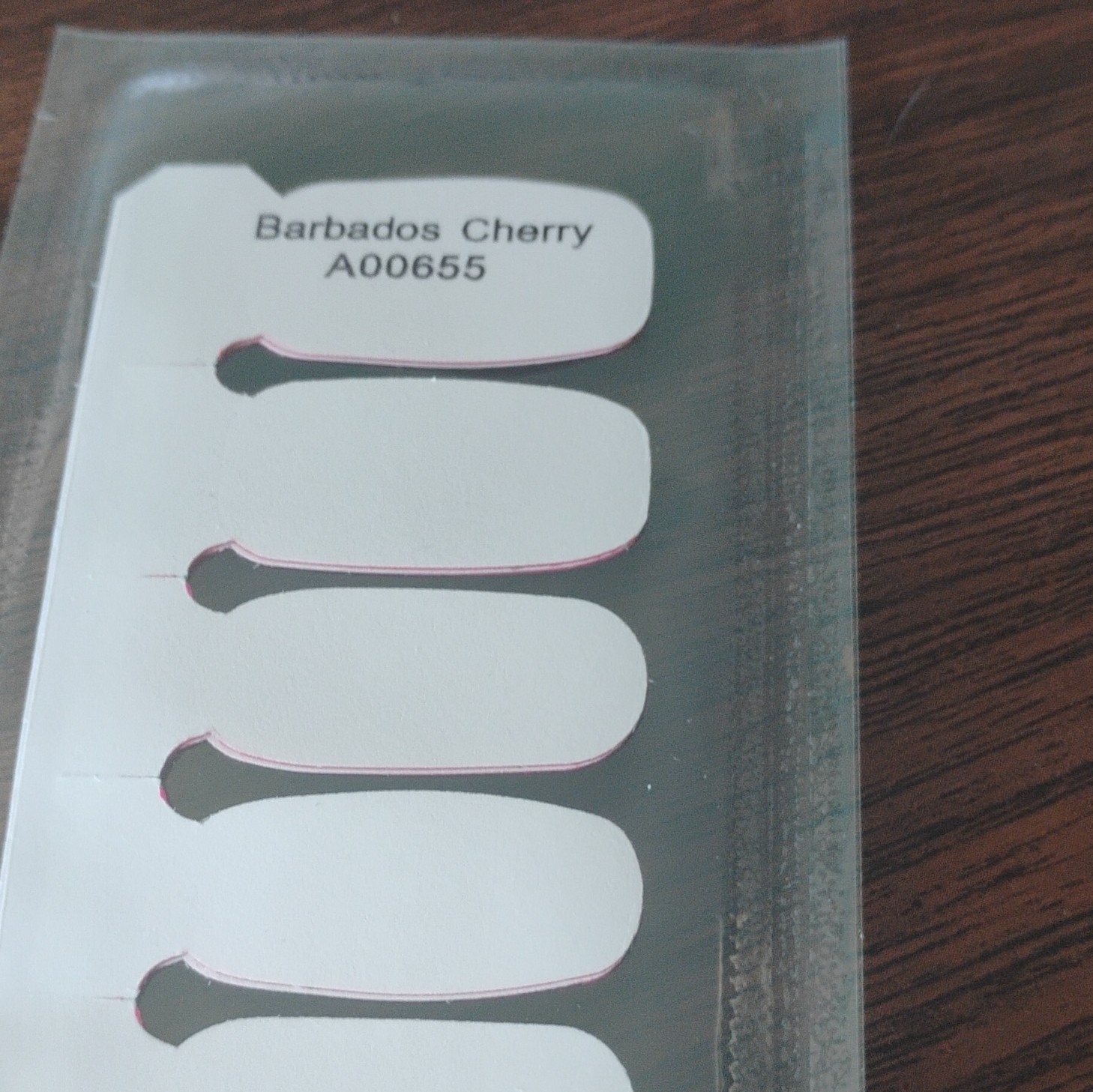 Color Street Pink Glitter Nail Strips Peel Off Barbados Cherry A00655