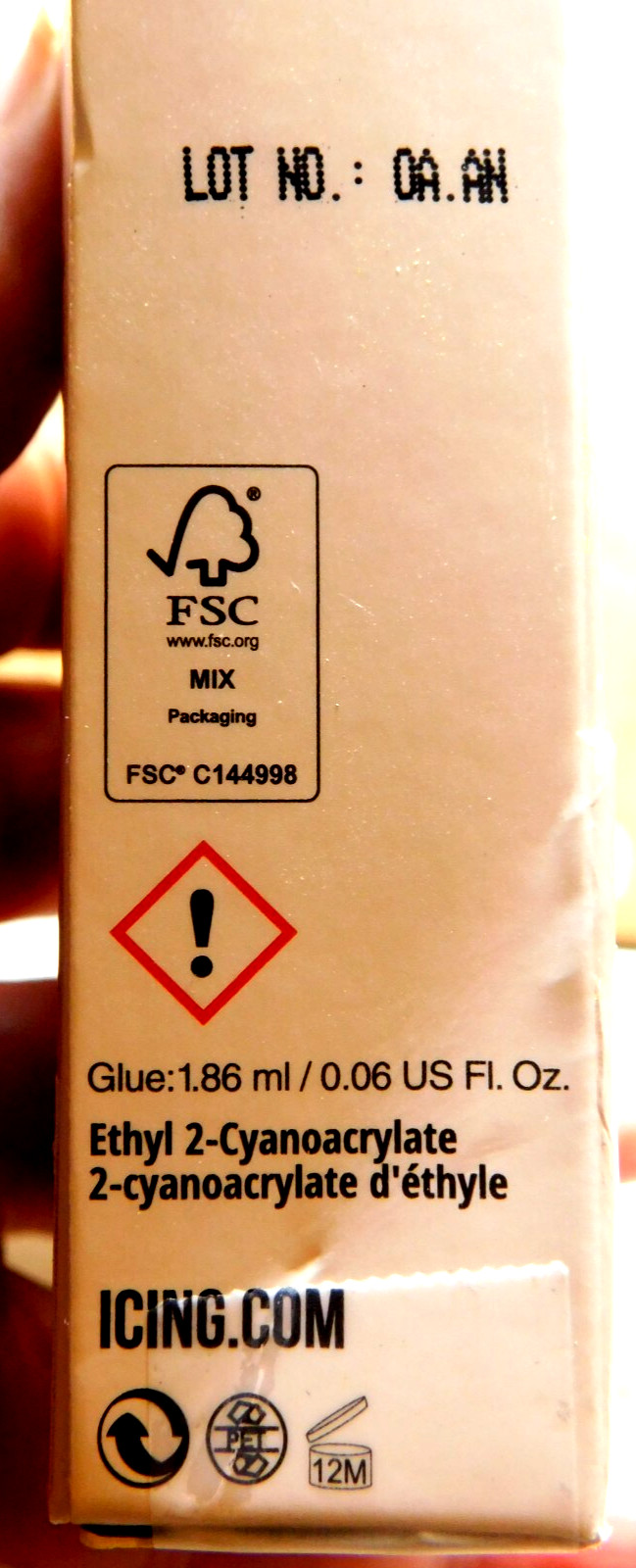 CBI Distributing Corp.~Icing 24 Faux Nails Vegan OA.AN Clear & Black Webs & Dots