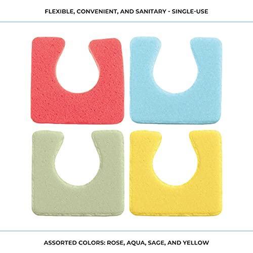 ForPro Sole Toe Separators, Assorted Colors, Individual Pedicure Toe Separators,
