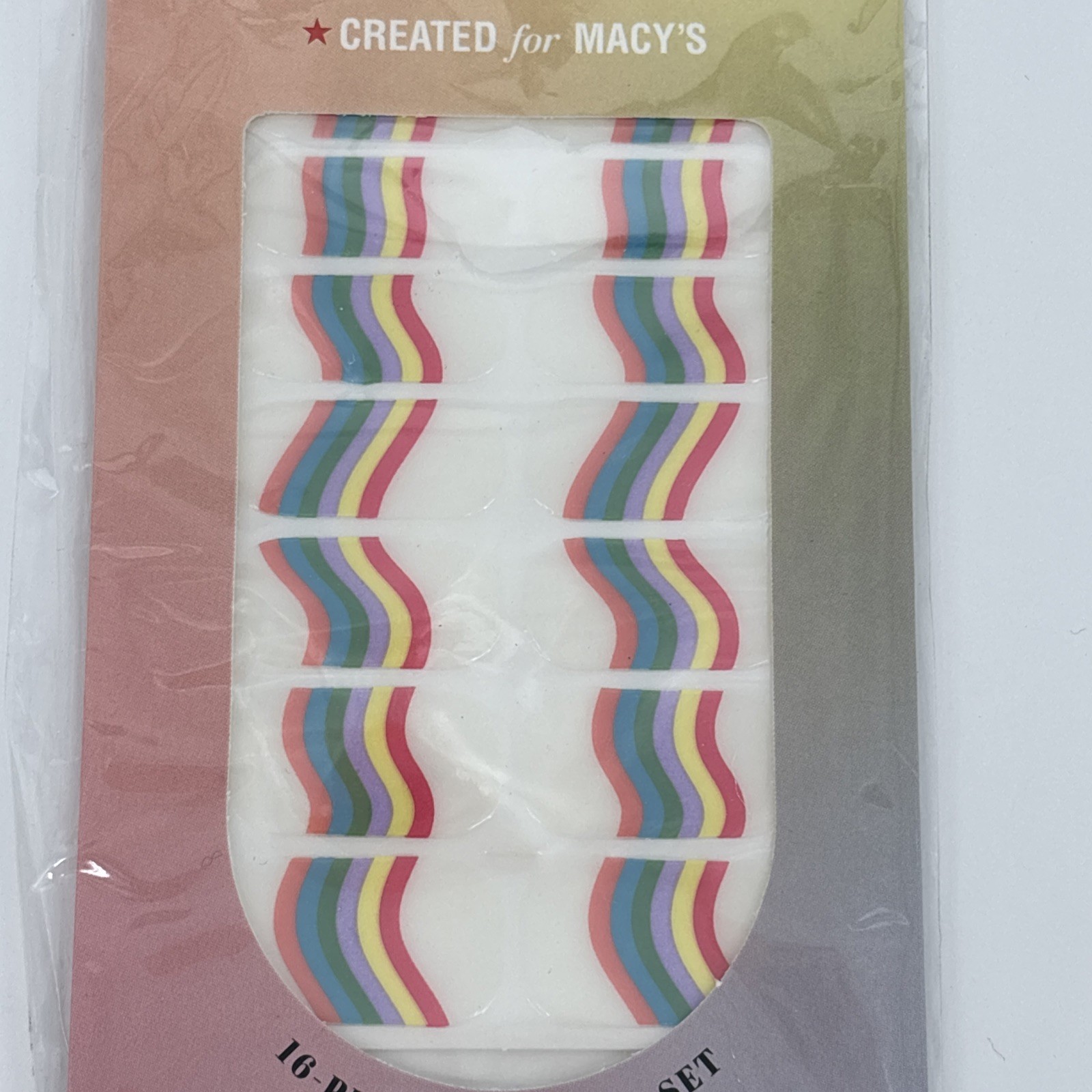 NEW Rainbow Perfectly Polished Created For Macy’s 16 Piece Nail Wrap Set, Pride