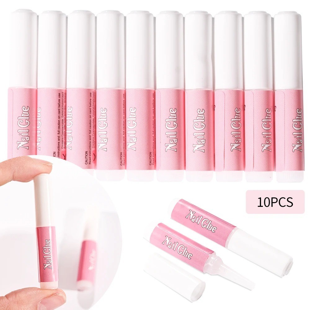 10 Pcs Nail Tip Glue Strong Adhesive Super Bond For Acrylic Nail Manicure Tips