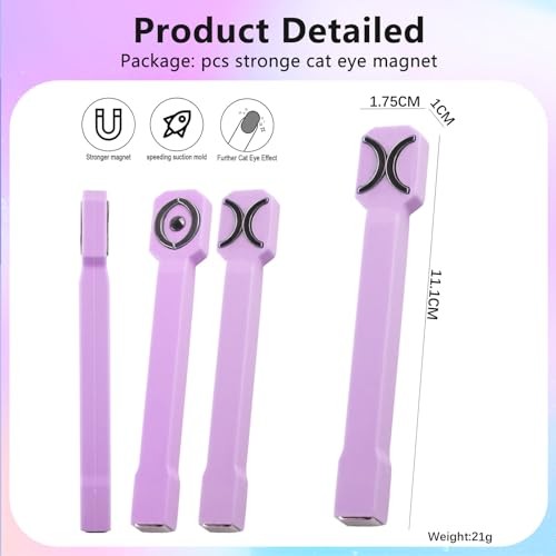 3-in-1 Cat Eye Magnet for Nails – Multi 1 Count (Pack of 1) HJ-NAT253 – Purple