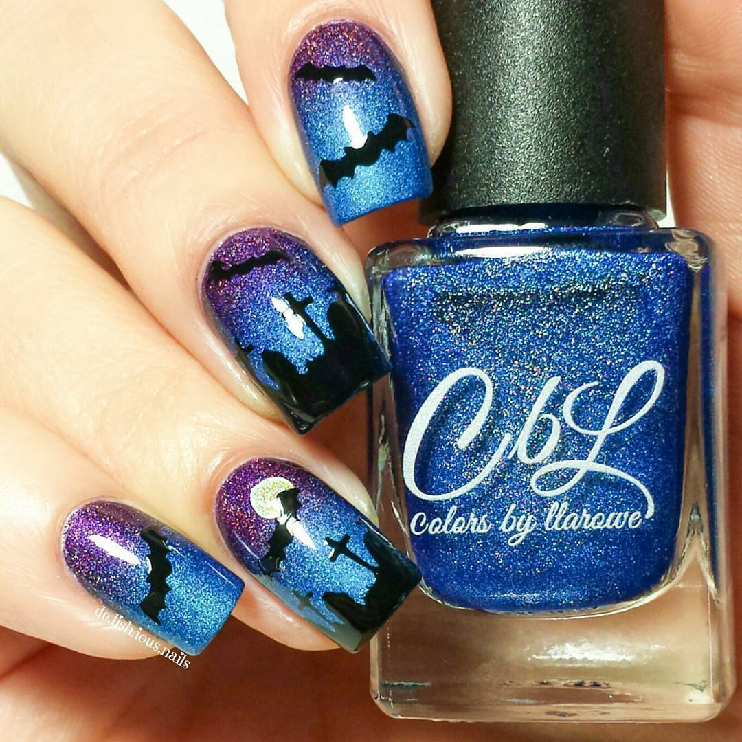 Graveyard Stencils for Nails, Halloween Nail Stickers, Nail Art, Nail Vinyls