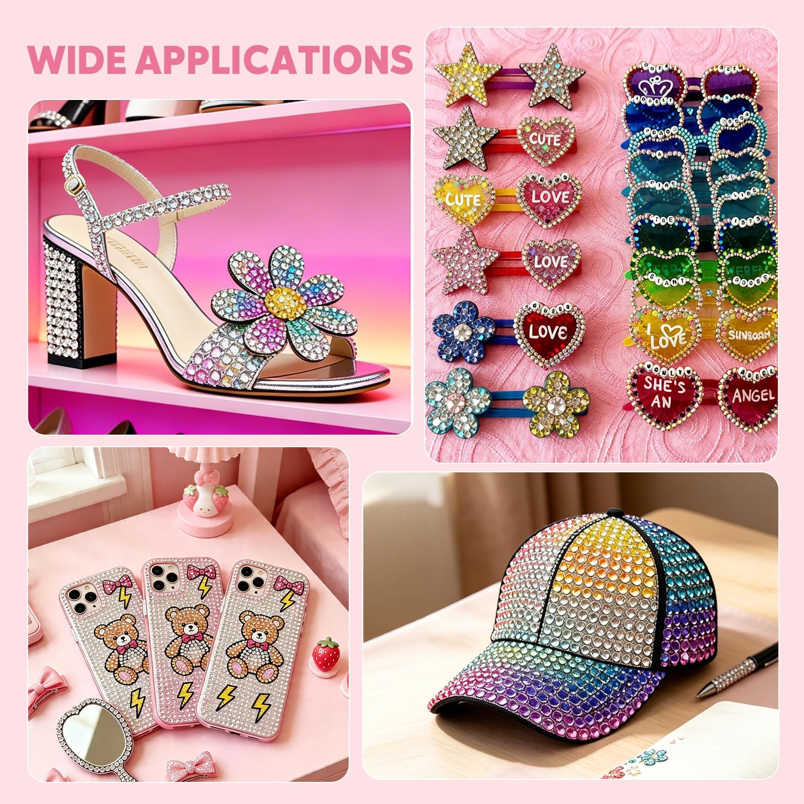 Bedazzler Kit with Rhinestones, 48000Pcs 3mm Resin Jelly Rhinestones for Beda…