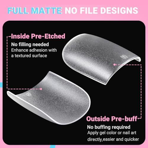 Long Square Toe Nail Tips Full Cover, Matte Soft Gel Toe Nail Press Ons