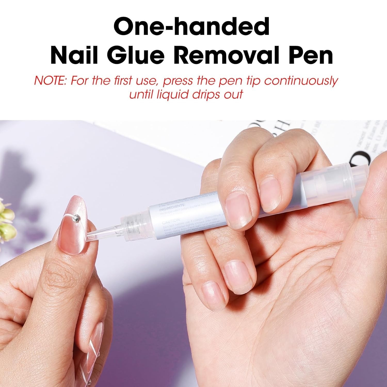 Nail Glue Remover, Nail Glue Remover for Press on Nails, 5 Pcs Non Acetone Ge…