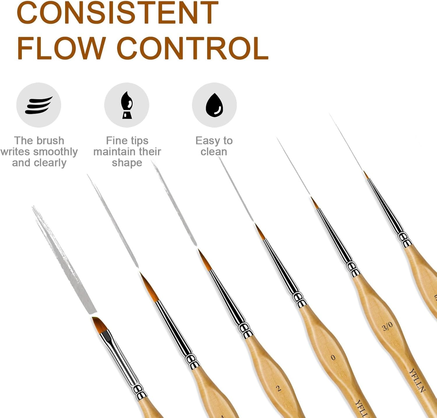 Very Small Paint Brushes Fine Tip for Nail Art Model Craft Painting Hobby Set