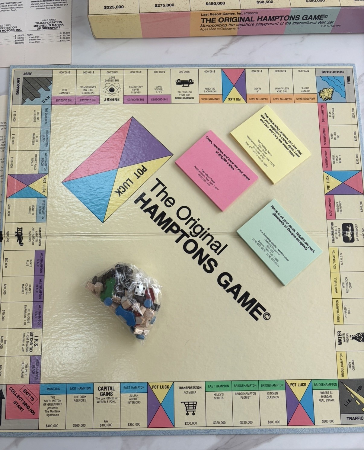 Vintage BNIB The Original Hamptons Board Game Monopoly East end Long Island NY