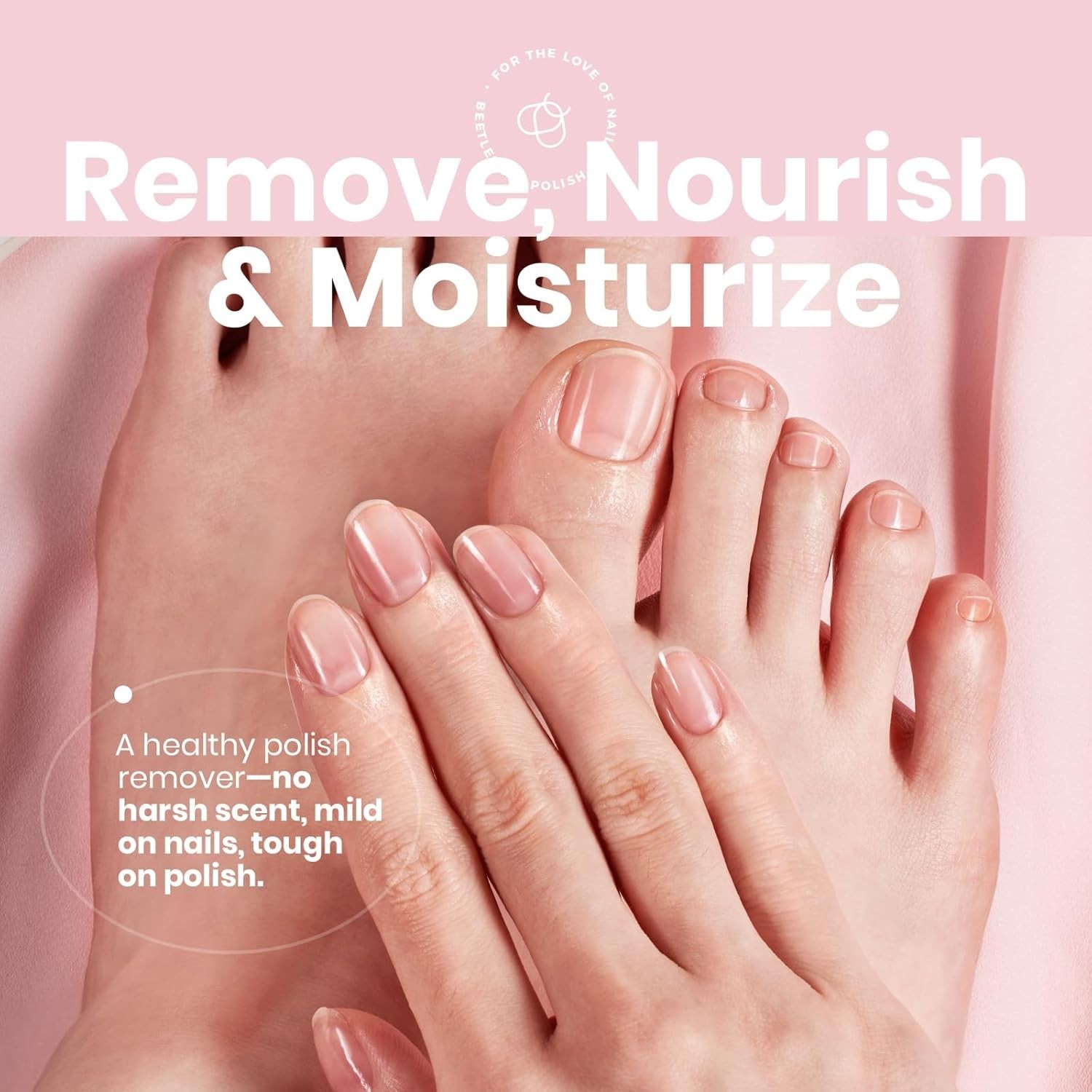Beetles Non-Acetone Nail Polish Remover Aloe Vera Keratin Natural 4oz 120ml