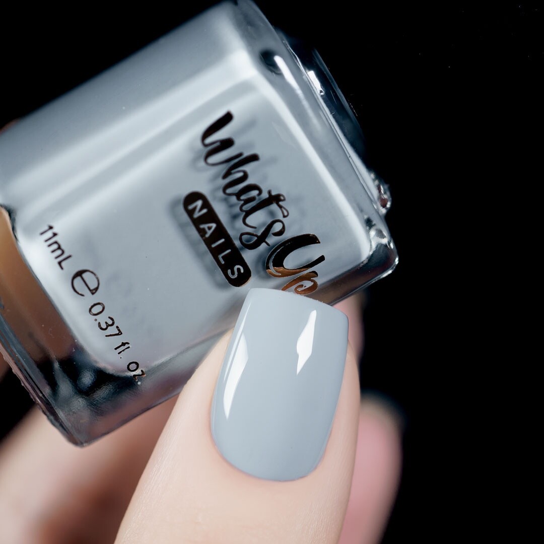 Whats Up Nails – Drippy Days Regular Polish (Light Gray Creme), Nail Polish