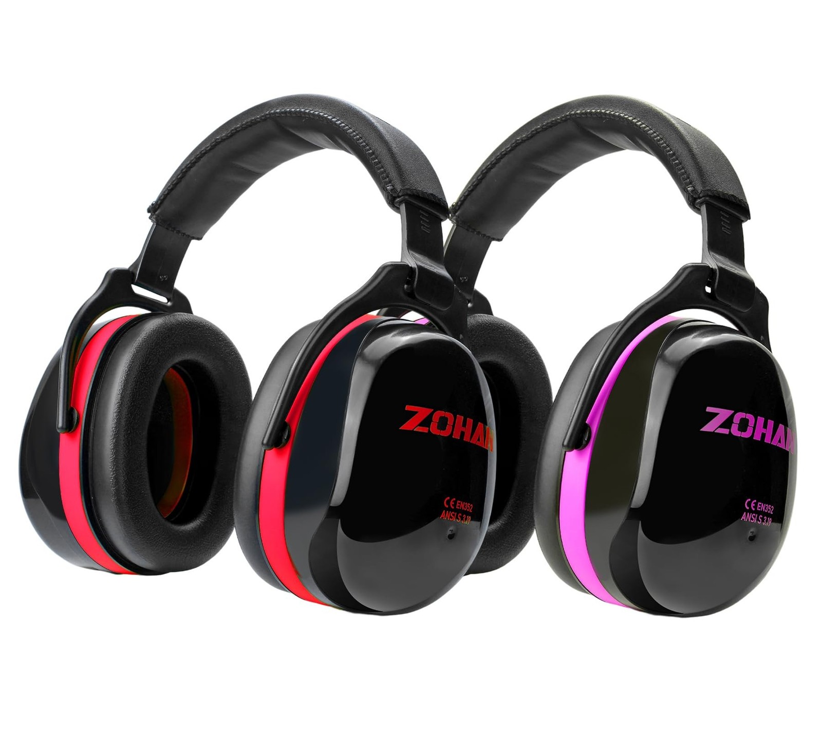 ZOHAN 012 Noise Reduction Earmuffs 2 Packs for Hearing Protection, NRR 28dB A…