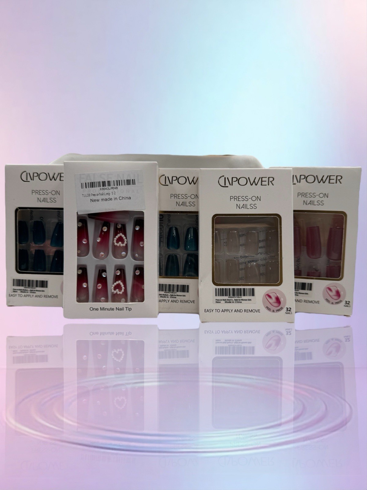 4 Paks Of CNPOWER 1 Pak Nail And 1 Pak Of FAKE NAILS
