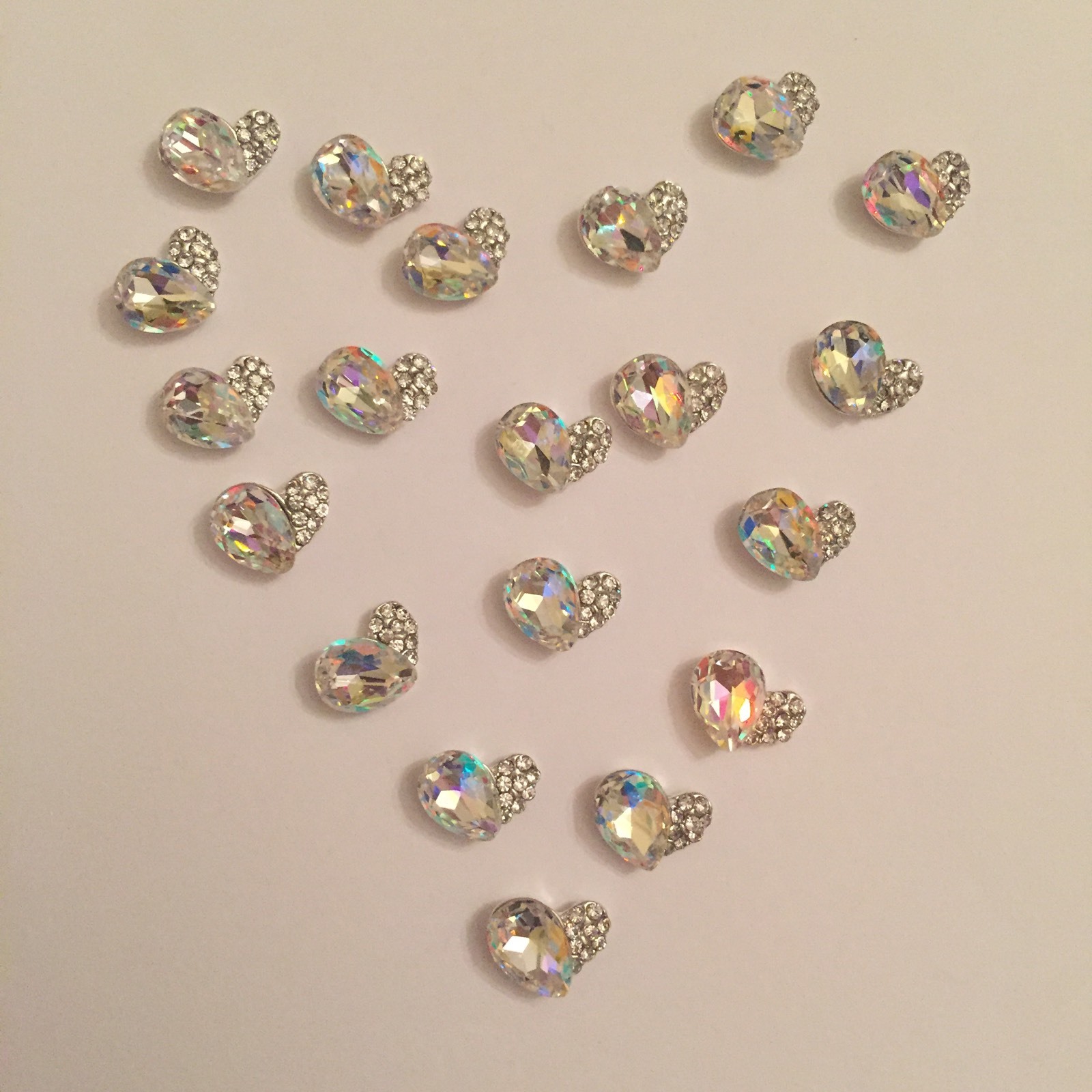 3pcs 3D DIY Nail Art Decoration Alloys Bowtie Jewellery Rhinestone Diamond Heart