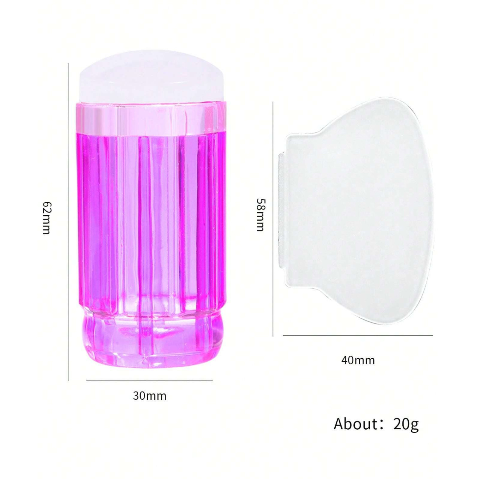 Silicone Nail Stamper French Manicure Stamping Jelly Nails Art Scraper Stamps