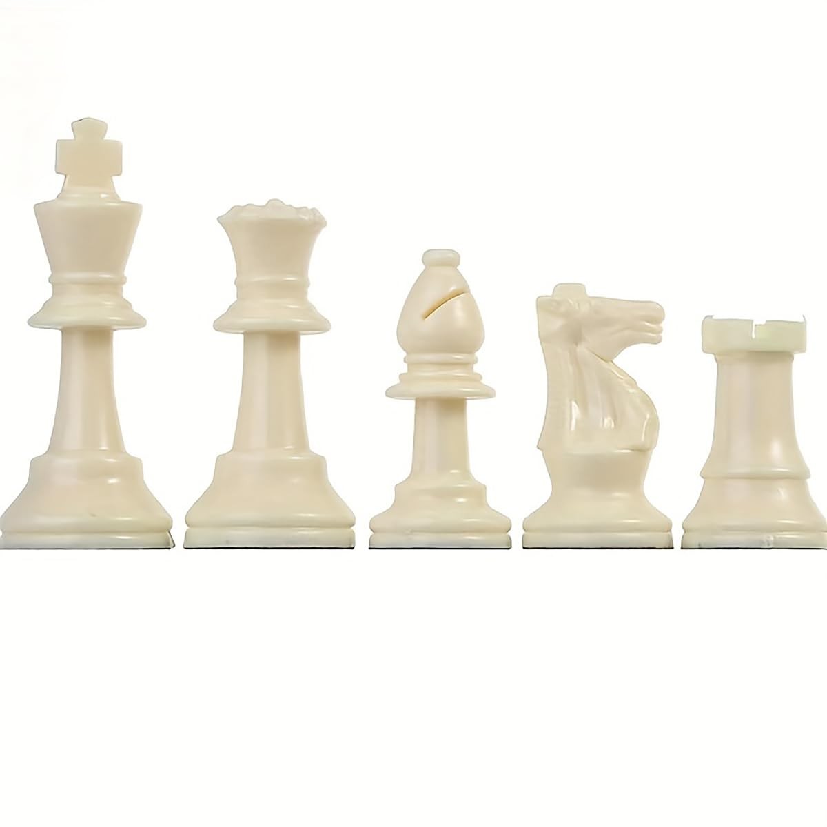 32 Plastic Chess Pieces Set – Black & White 2.95 inches, &