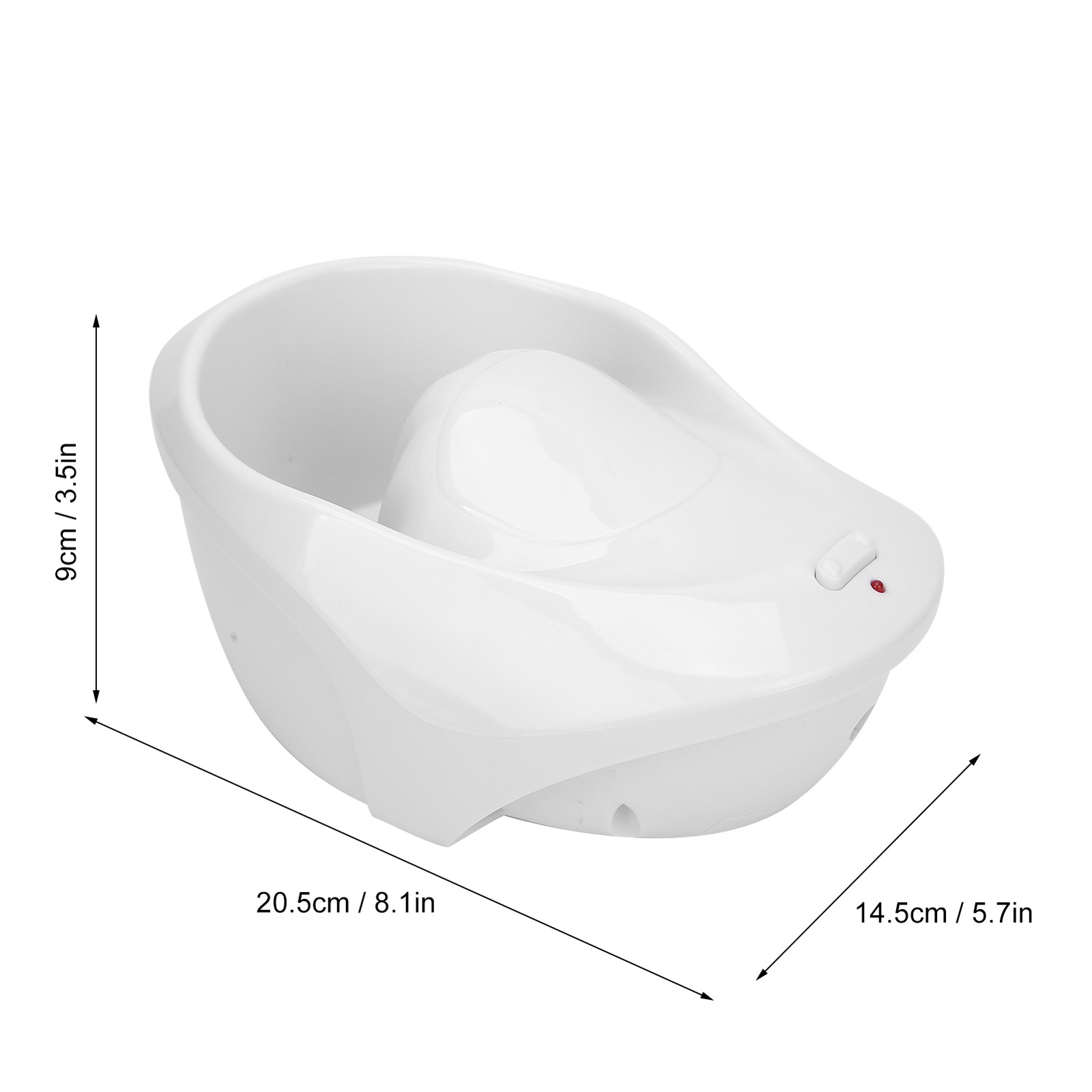 Electric Nail Soaking Bowl Bubble Vibration Hand Spa Massage Machine Manicure US