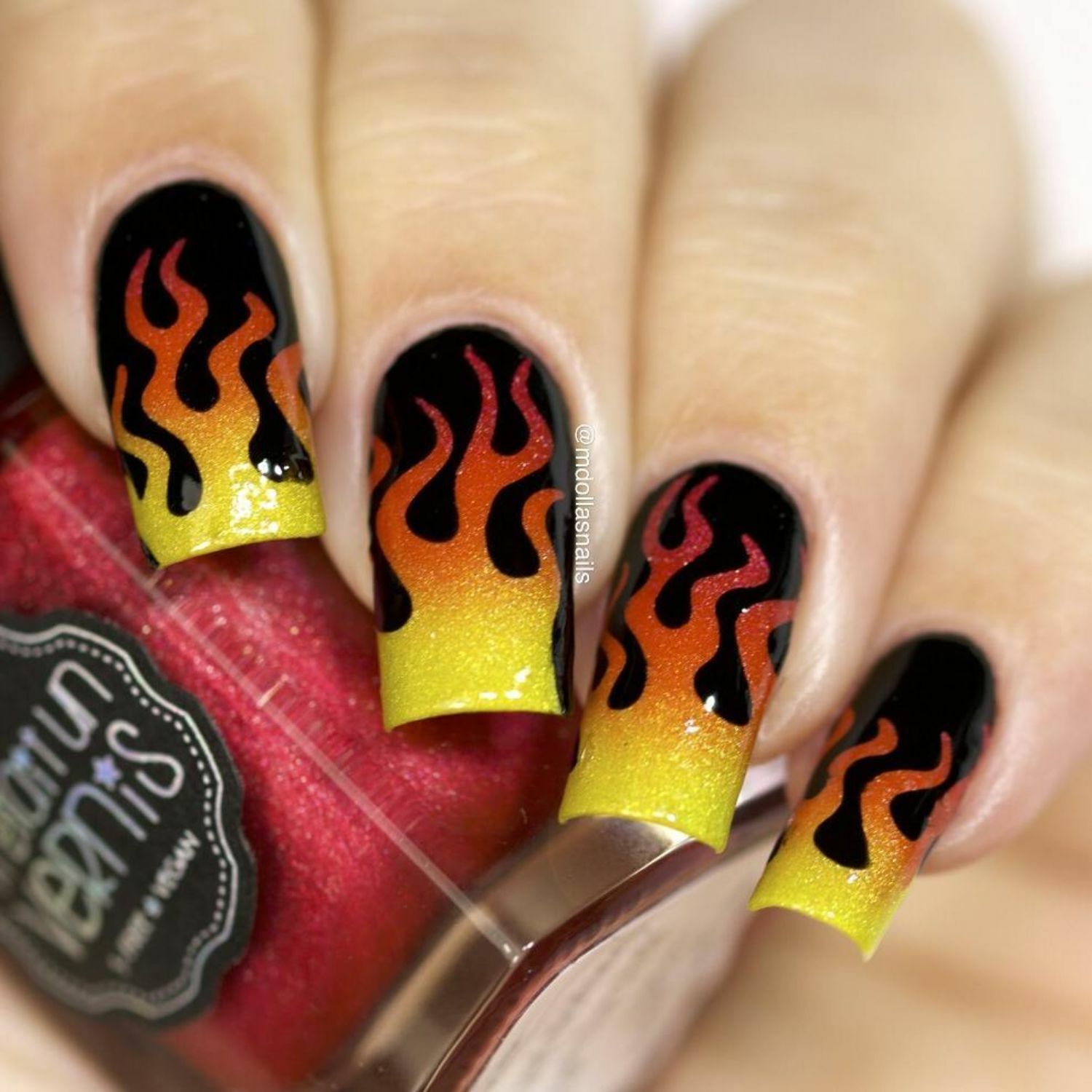 Fire Stencils for Nails, Halloween Nail Stickers, Nail Vinyls