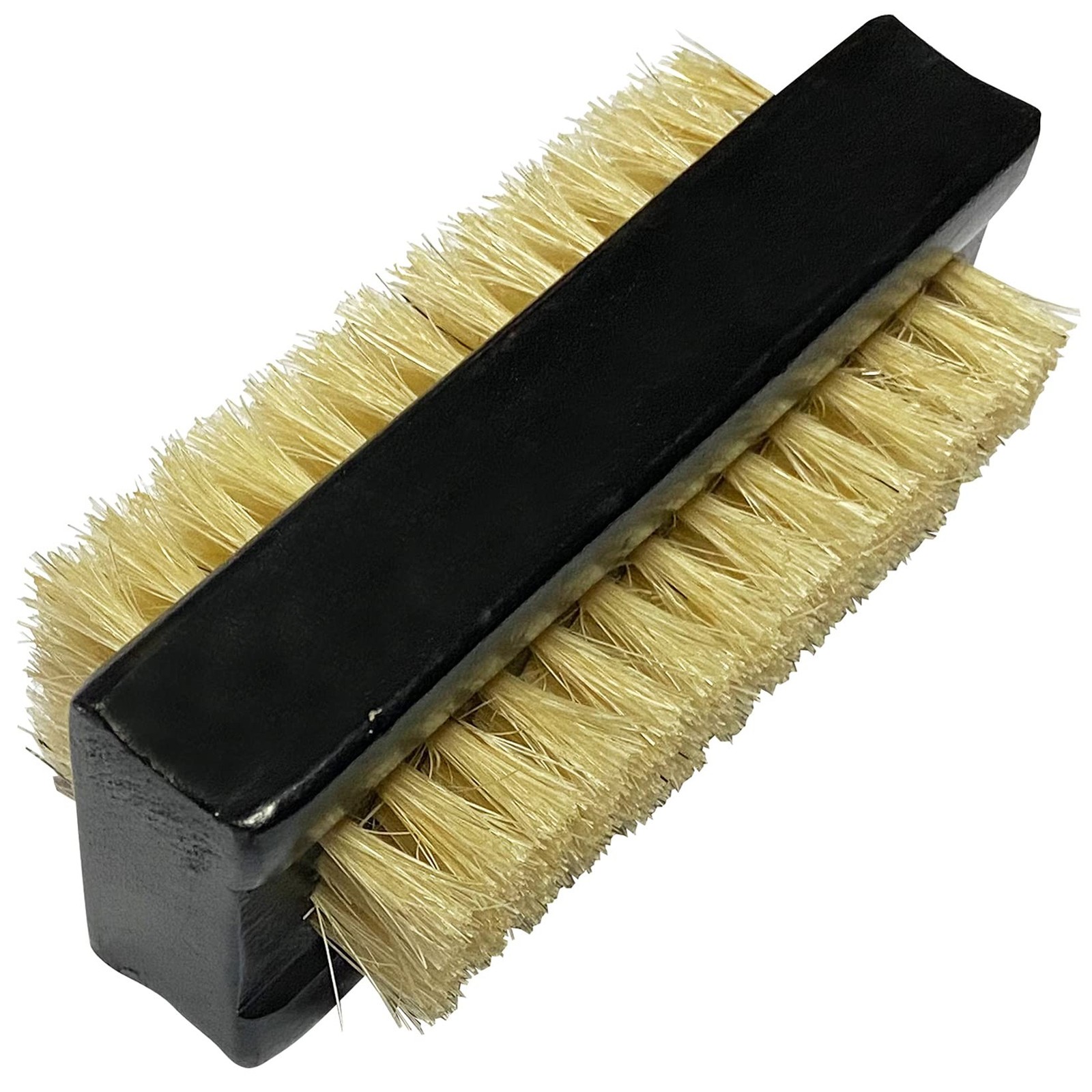 NewFerU Wooden Nail Brush Cleaner Black X 1 in Natural 100% Boar Bristle for …