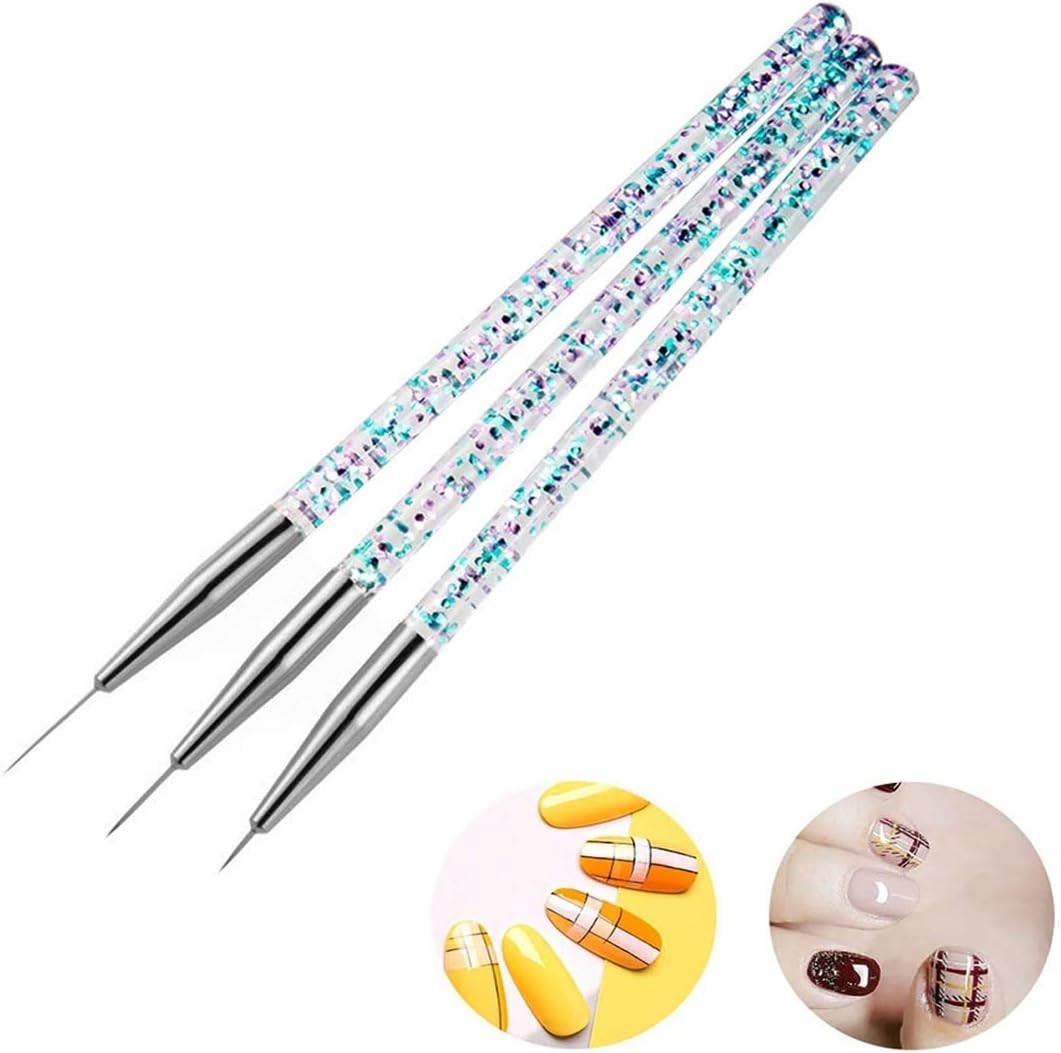 MUOBOFU Nail Art Brushes Nail Art Pens,Drawing Painting Gradients 7/9/11mm,5pcs