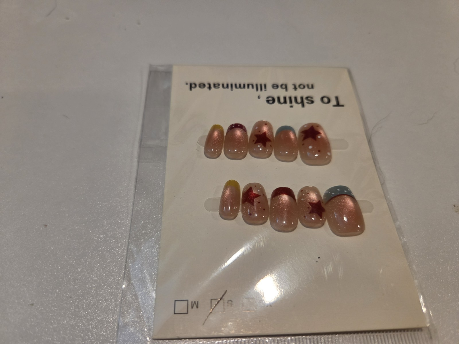 Christmas Press-On Nails 3D Multicolor Short Square Full Cover Pre-Designed