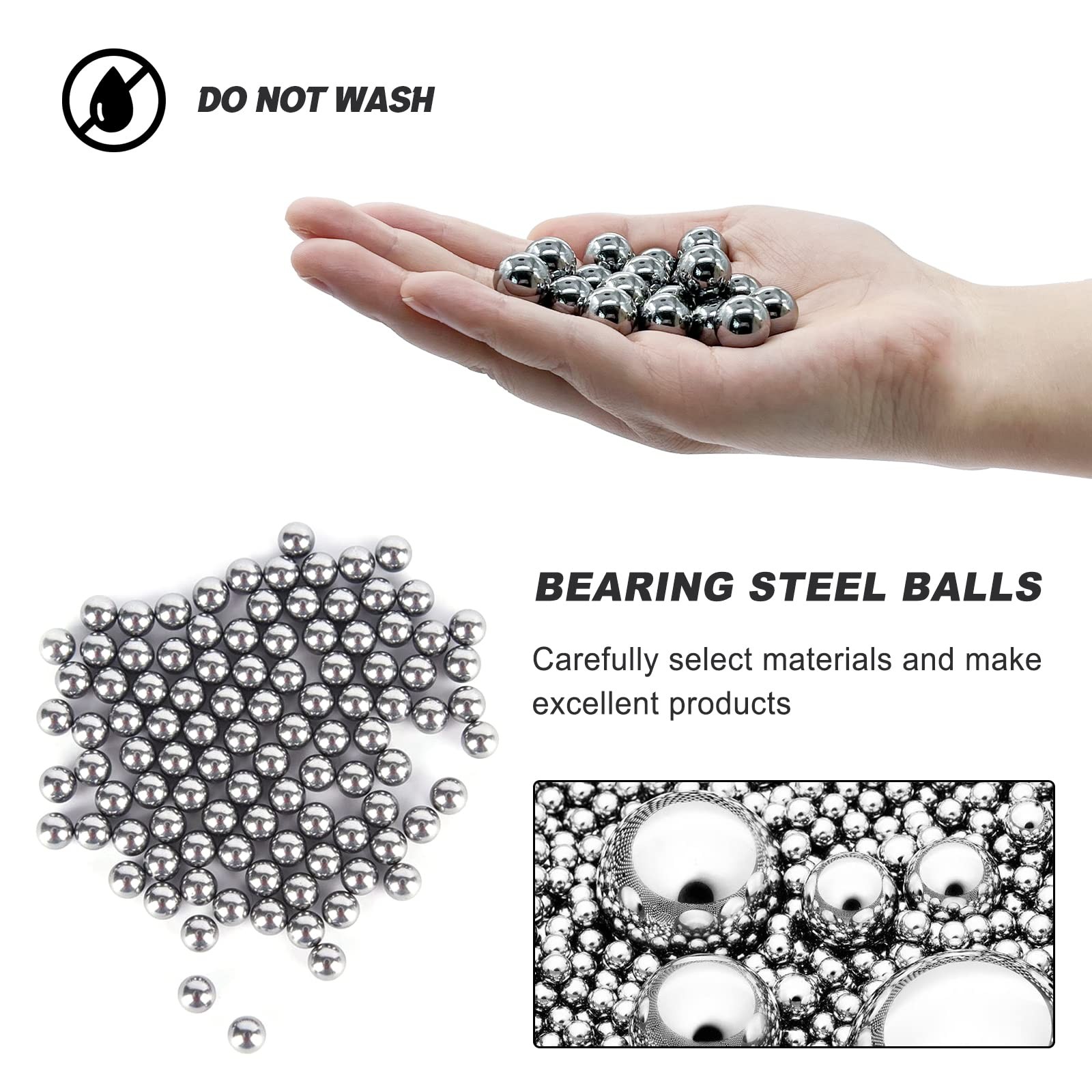 10 Pieces 1/2″(0.5”) Steel Bearing Balls Precision Bearing Steel Ball Assort…