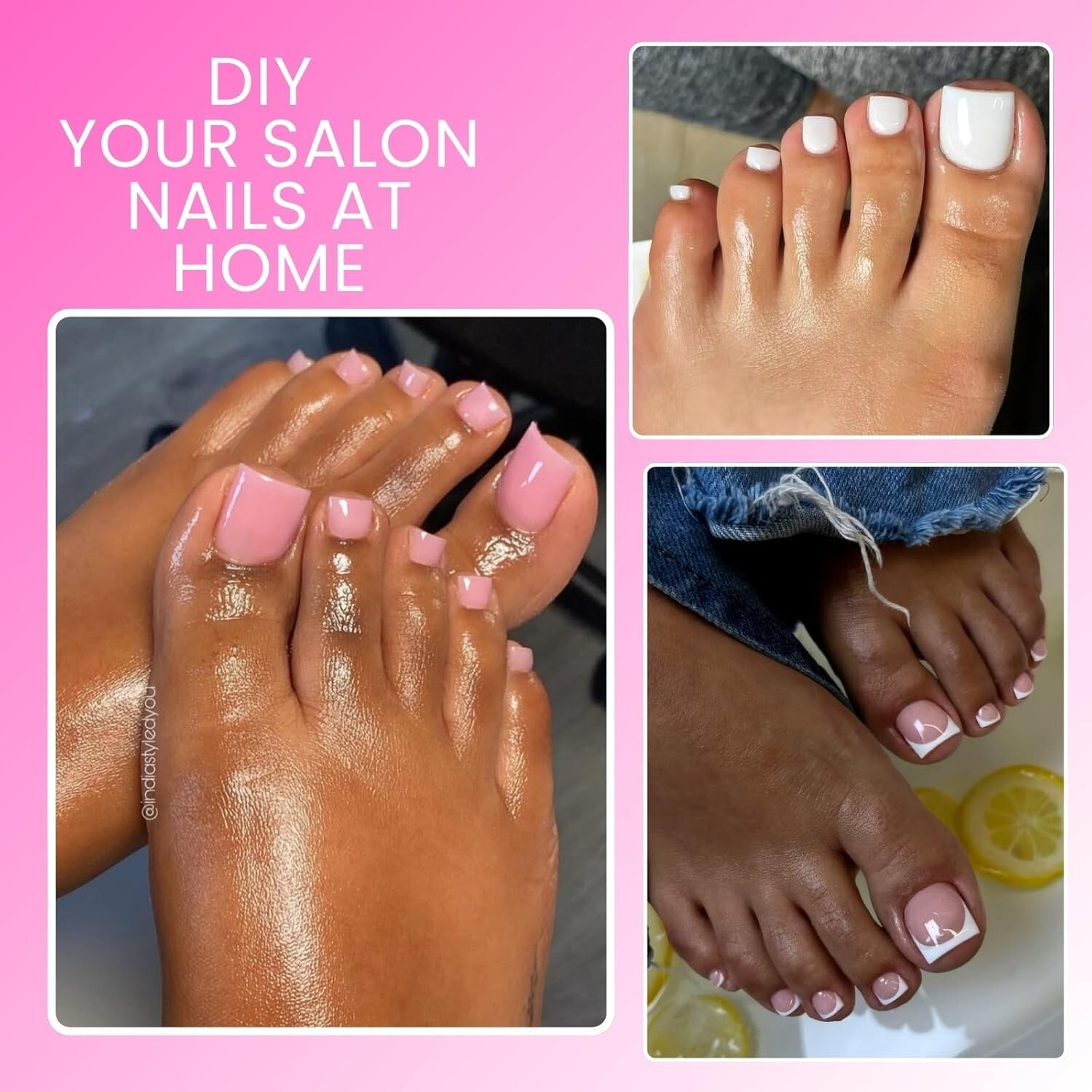 Polygel Dual Nail Forms for Toes, GlimightyX 0.01 Fl Oz (Pack of 120), Clear