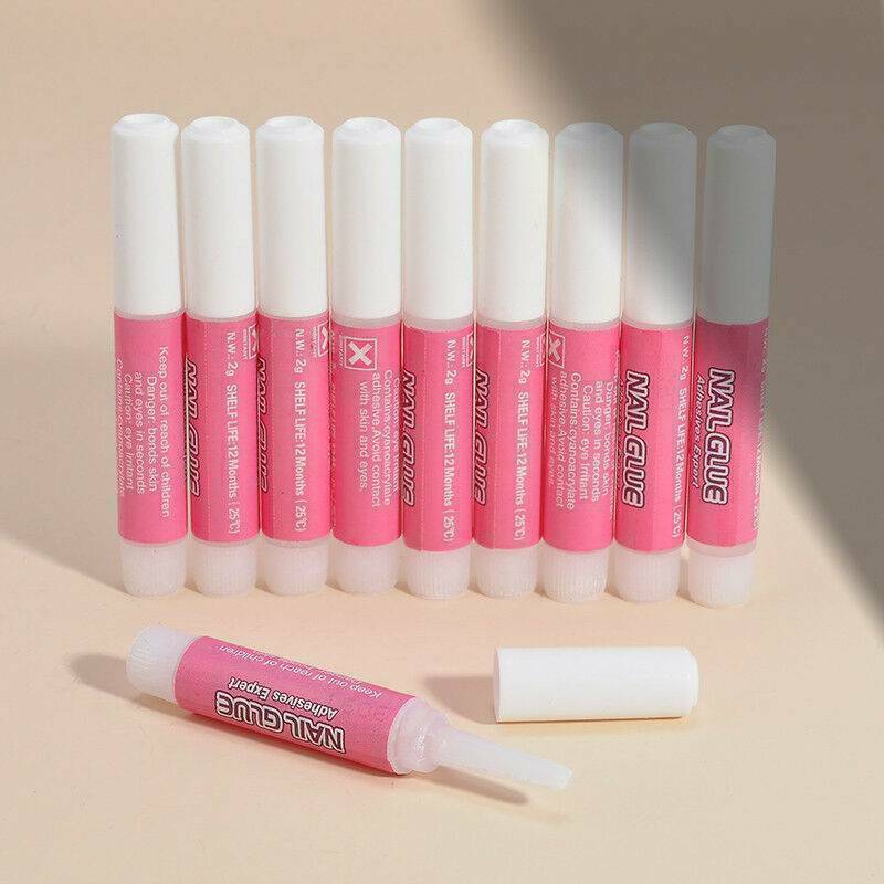 10 PCS Nail Tip Glue Super Bond For Acrylic Nails Strong Adhesive Manicure Tools