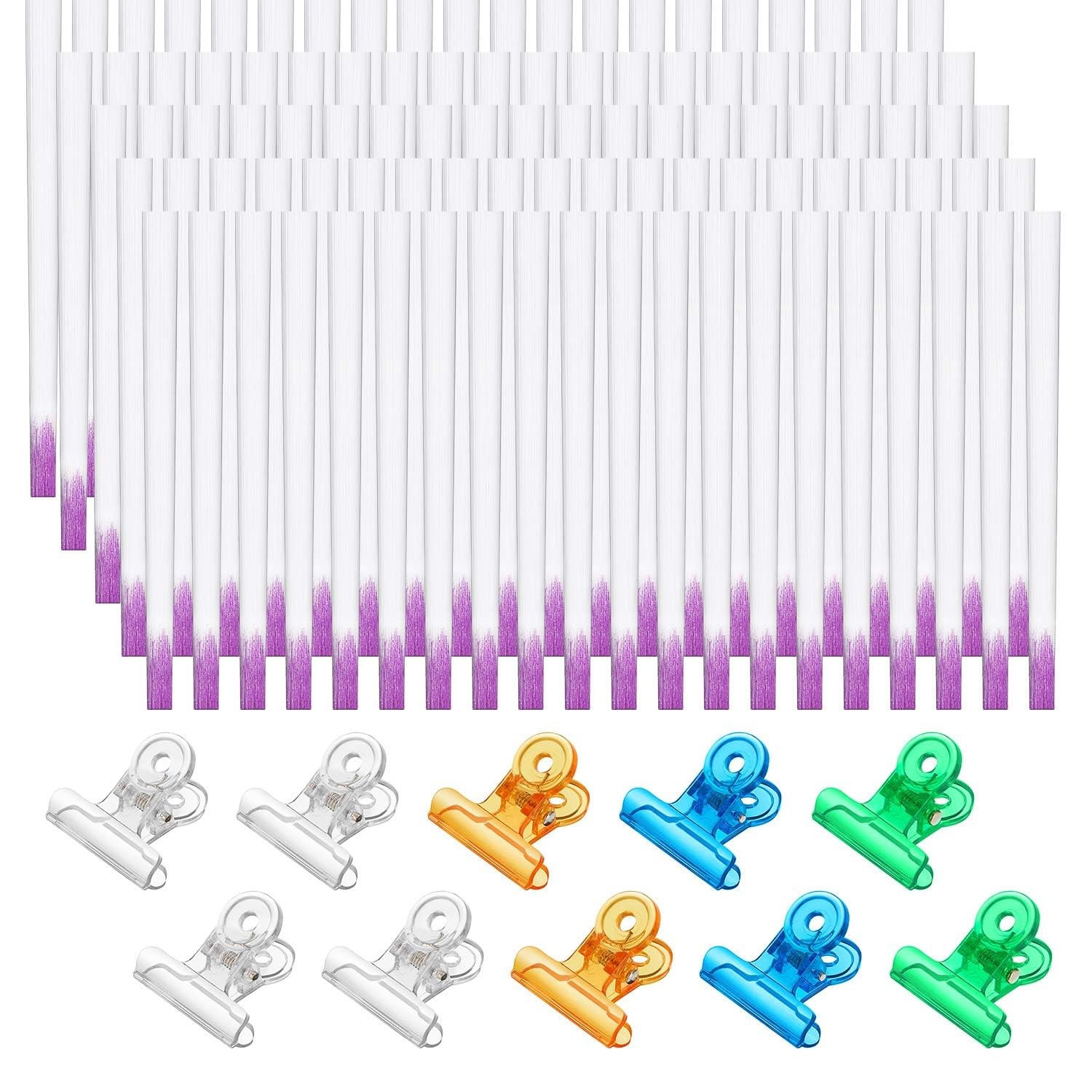 100 Pcs Fiberglass Nail Wrap Extension Kit with Pinching Clips, Fiber Nail Ki…
