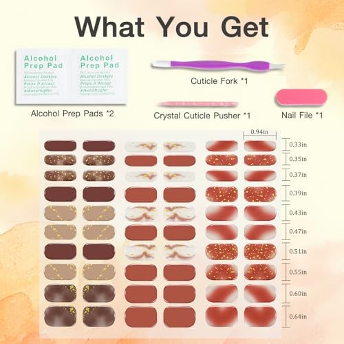 3pcs Semi Cured Gel Nail Strips Burgundy Red with Gold Gilded Burgundy
