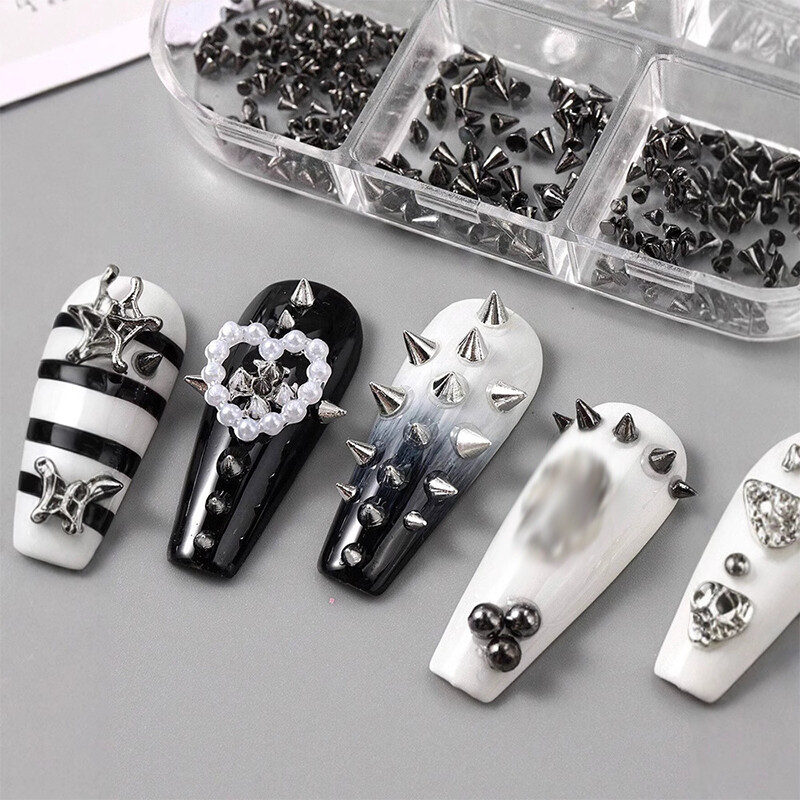 Nail Art Rivet Decor Punk Manicure Spikes Metal Studs Decor Charms Nail DIY