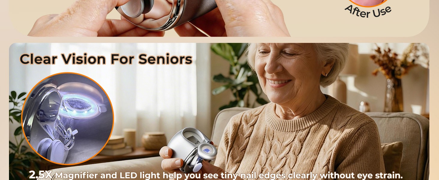 Electric Nail Clippers for All As, Recharable Safety Grinder,