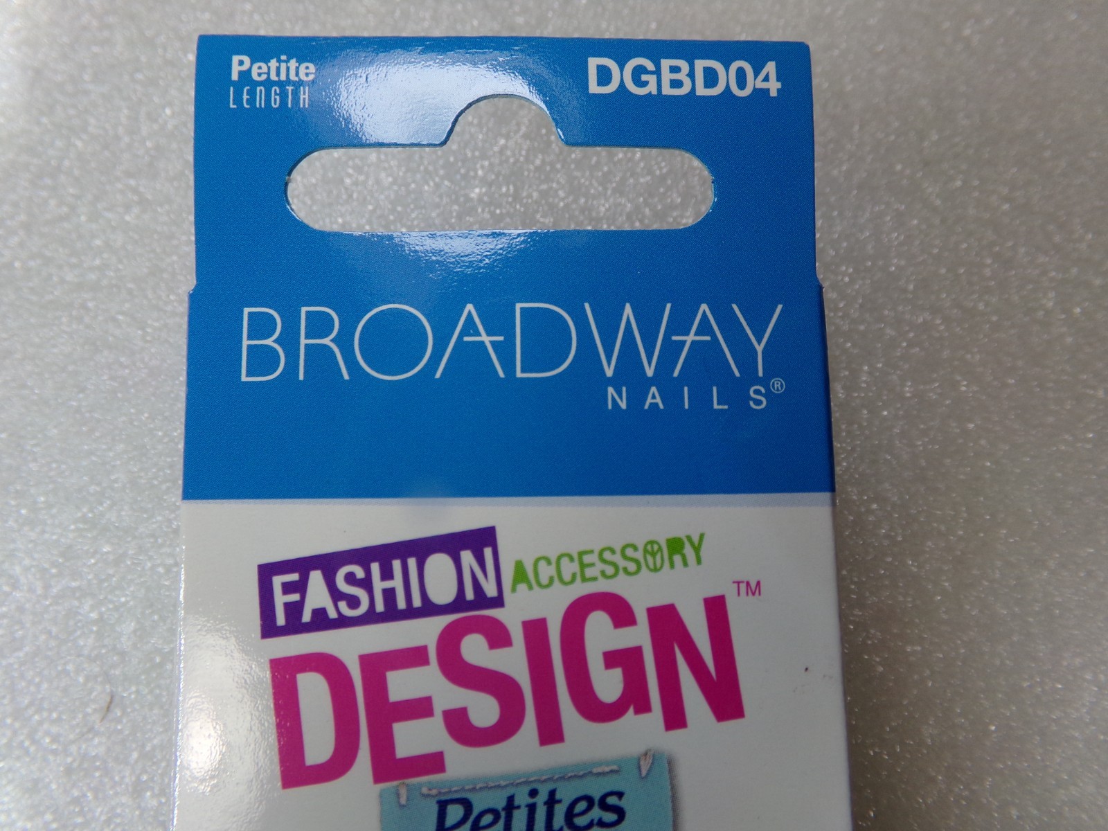 Broadway Nails Artificial Petite Short Purple French with Flower Accents