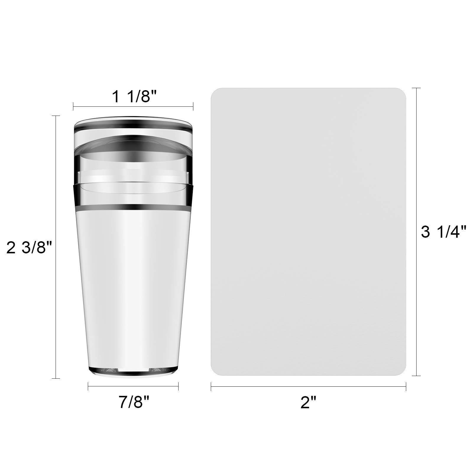 Sello para decoración de uñas, gel de silicona transparente con raspador.