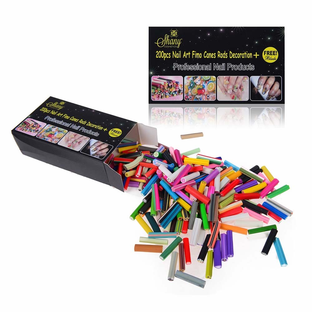SHANY Nail Art Manicure Fimo Canes with Free Cutter – 200pcs
