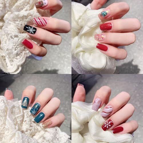 4sheets Christmas Nail Stickers for Nail Art Winter Christmas Nail Stickers-9