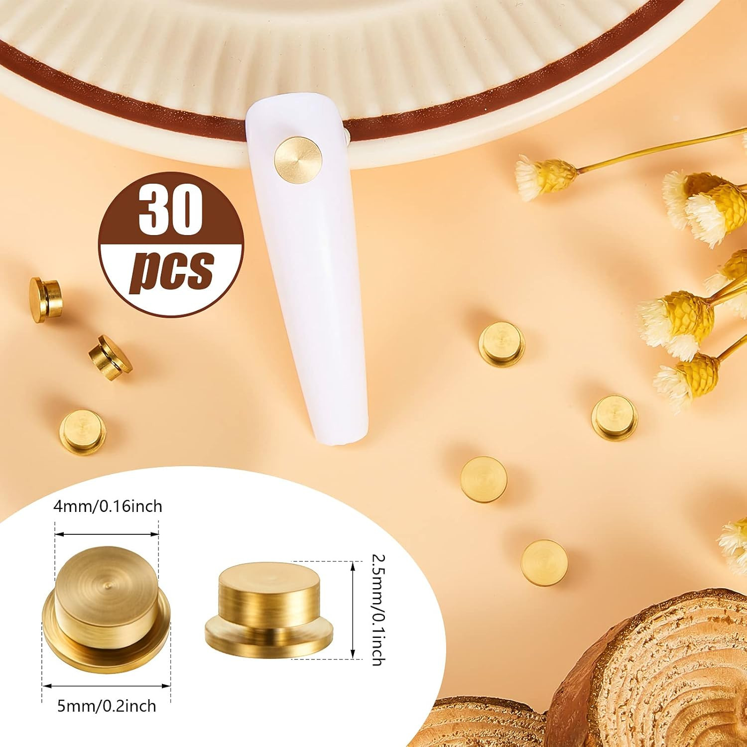 30 Pieces Spinning Nail Charms Nail Art Rotating Charm Bearing Art Tool Rings Je