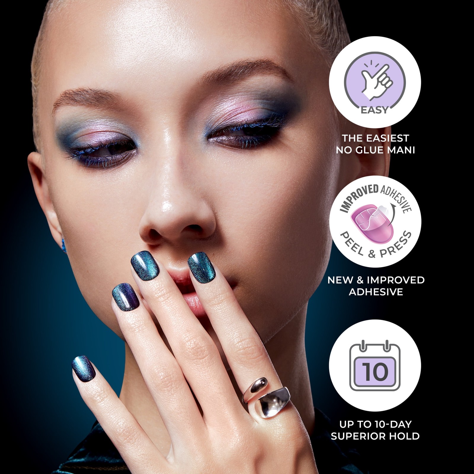 (2 pack) Kiss imPRESS Color FX Short Oval Press-on Nails, Red, 30 Pieces new
