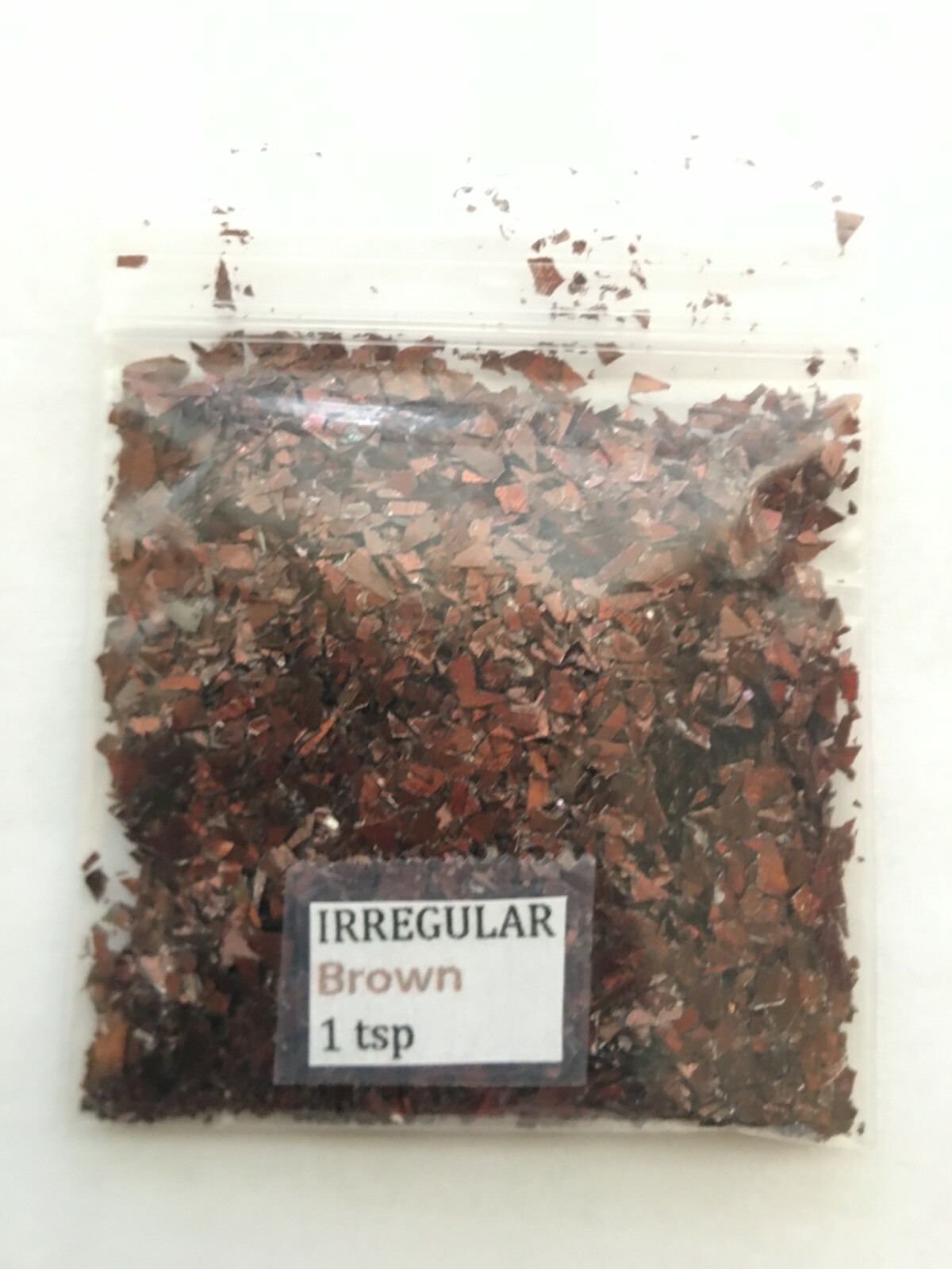 Solvent Resistant IRREGULAR shape Glitter (BROWN) Nail Art Face Crafts 1tsp US