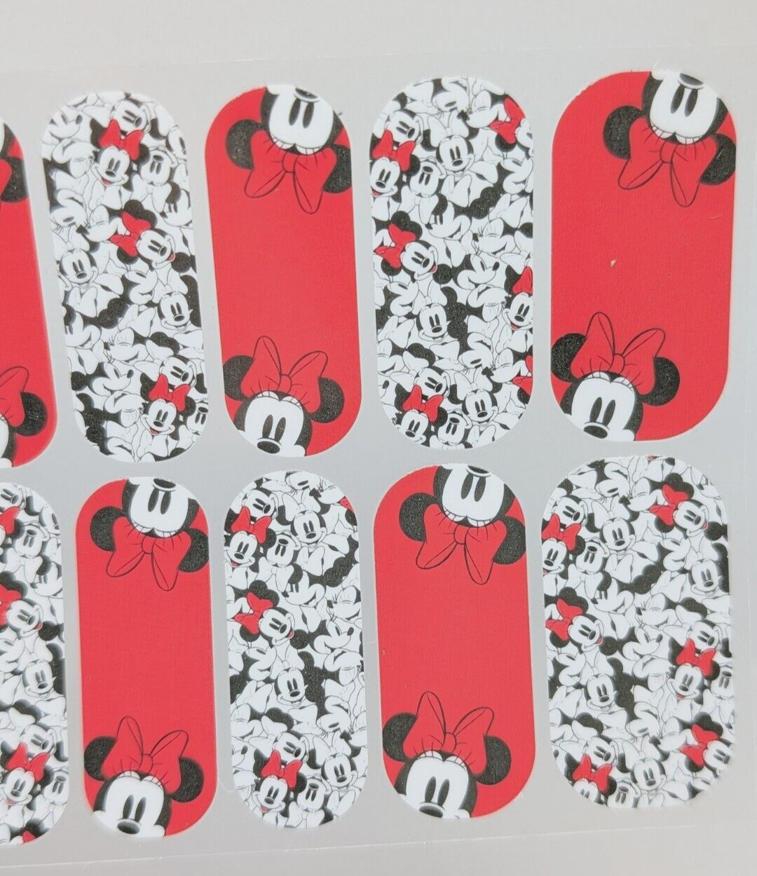 Jamberry Nail Wrap Disney Friends Minnie Mouse “Bow-Dacious” Red Full Sheet
