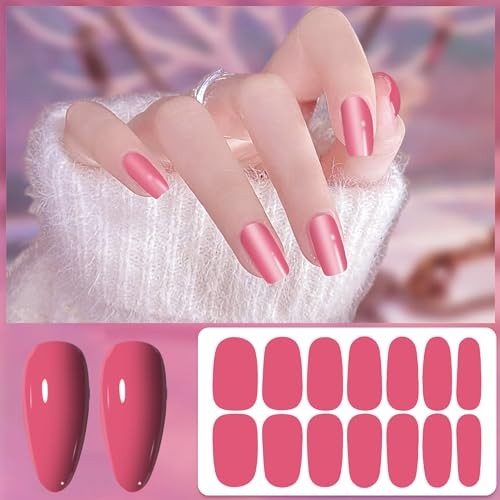 12 Sheets Red Pink Series Nail Wraps: 168 Solid Nail KIT2 Red &Pink Solid