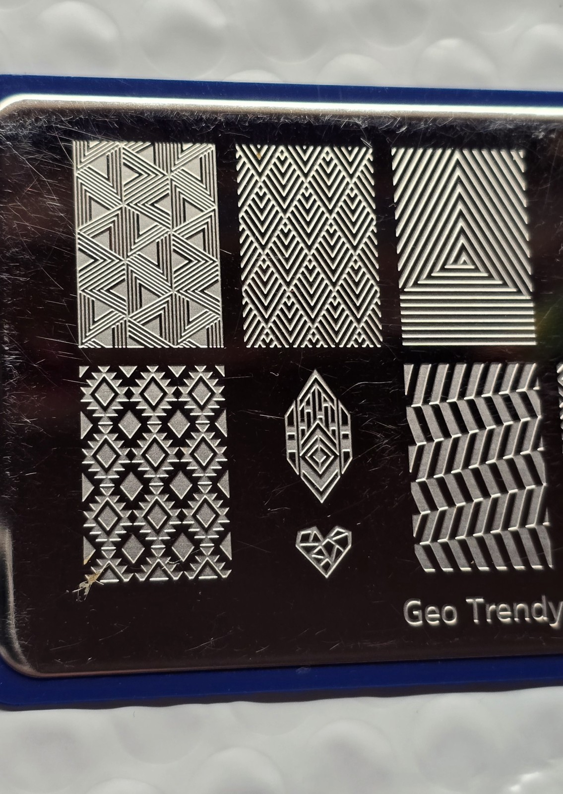Bundle Monster Maniology Geo Trendy shapes BM-XL354 nail art stamping plate HTF