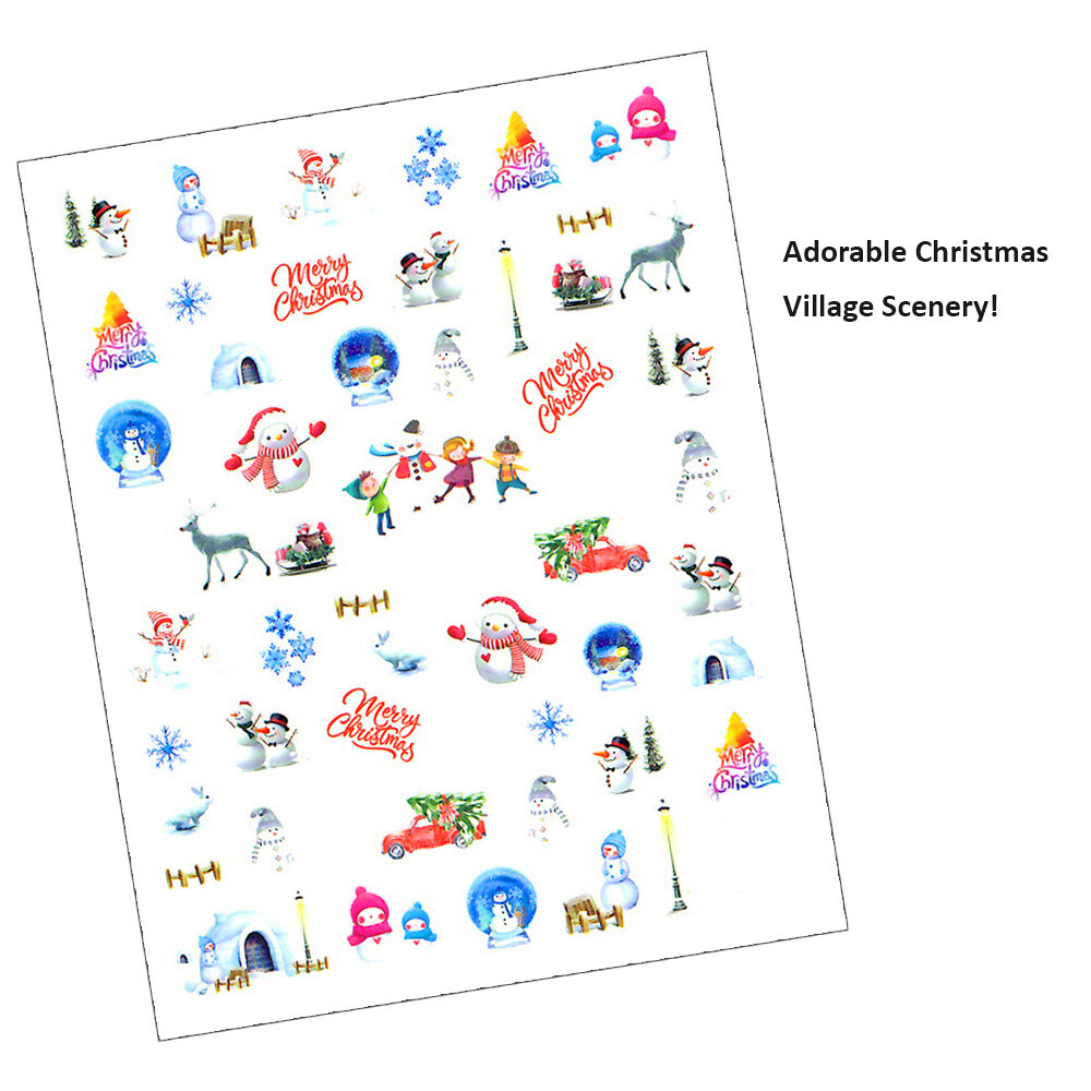 Winstonia 450+ Pcs Christmas Nail Stickers Decals Manicure Decoration Winter Fun
