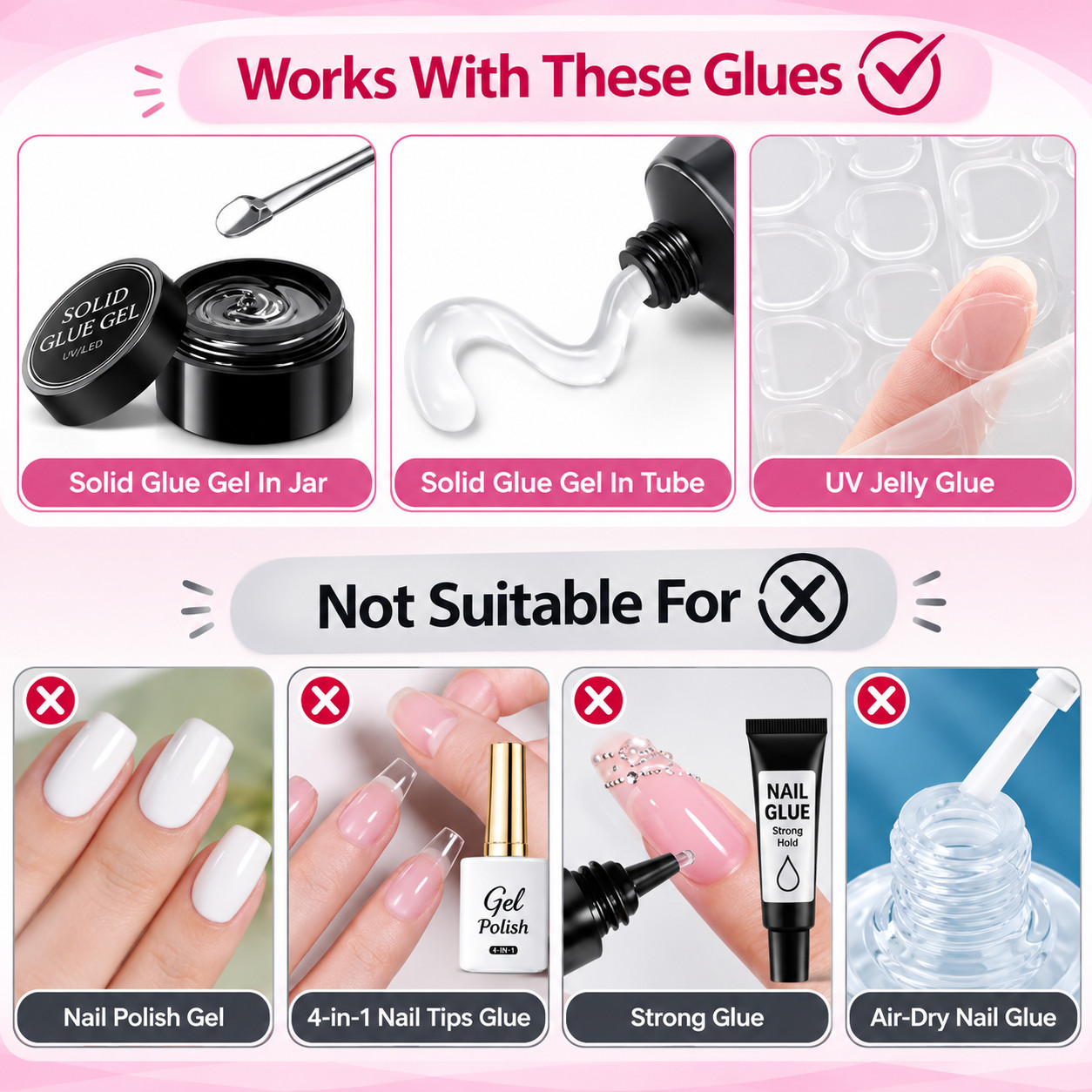 15ml Nail Glue Remover for Press On Nails Gel X Soft Gel Tips Adhesive Remover