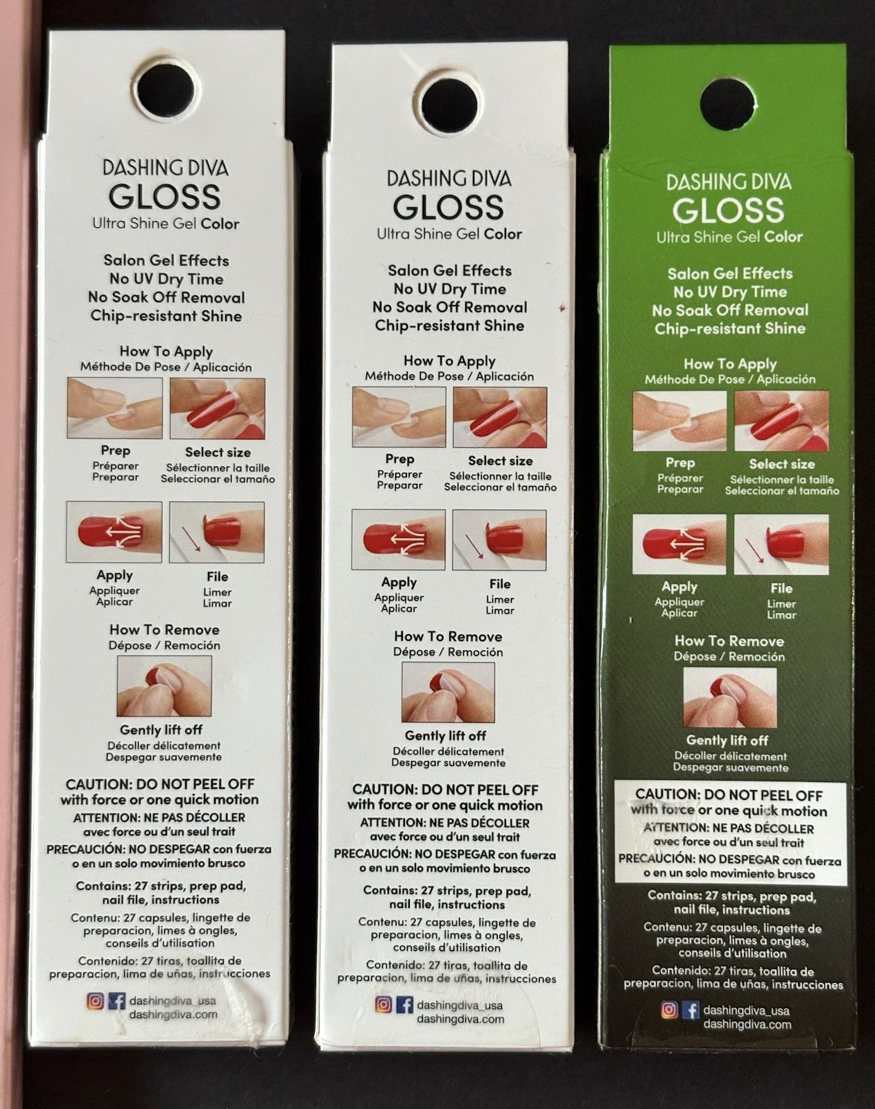 4-Packs Dashing Diva Ultra Shine Gel Nail Strips Press On Manicure Set Vegan NEW