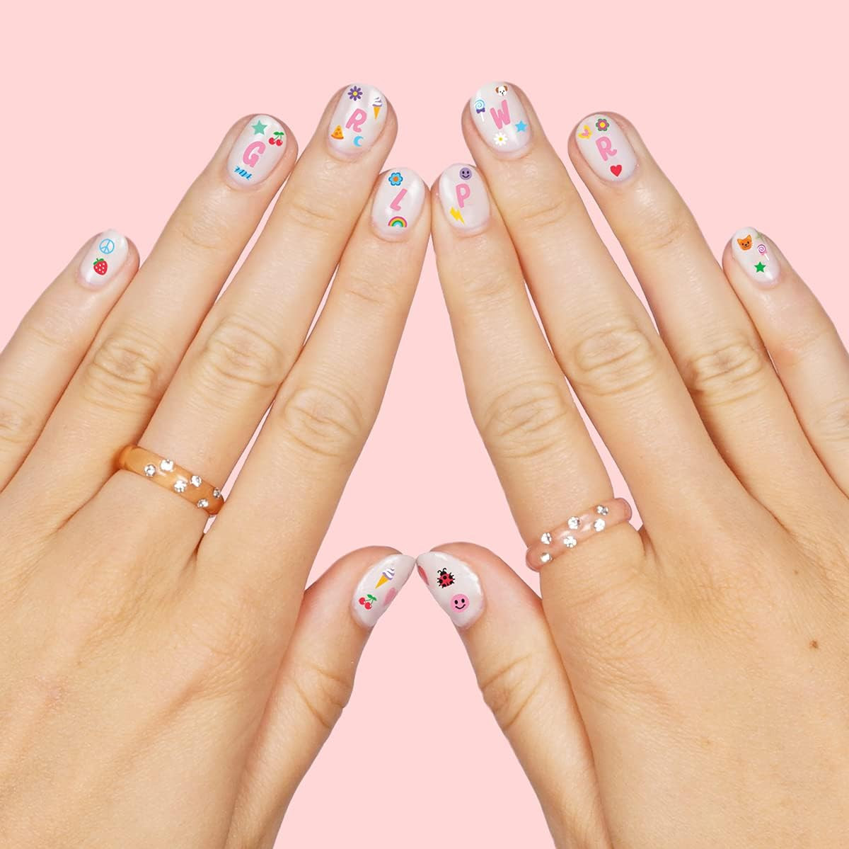 Kids Nail Stickers – 816 Decals | Birthday Girl Party Favors, DIY Home Activity,