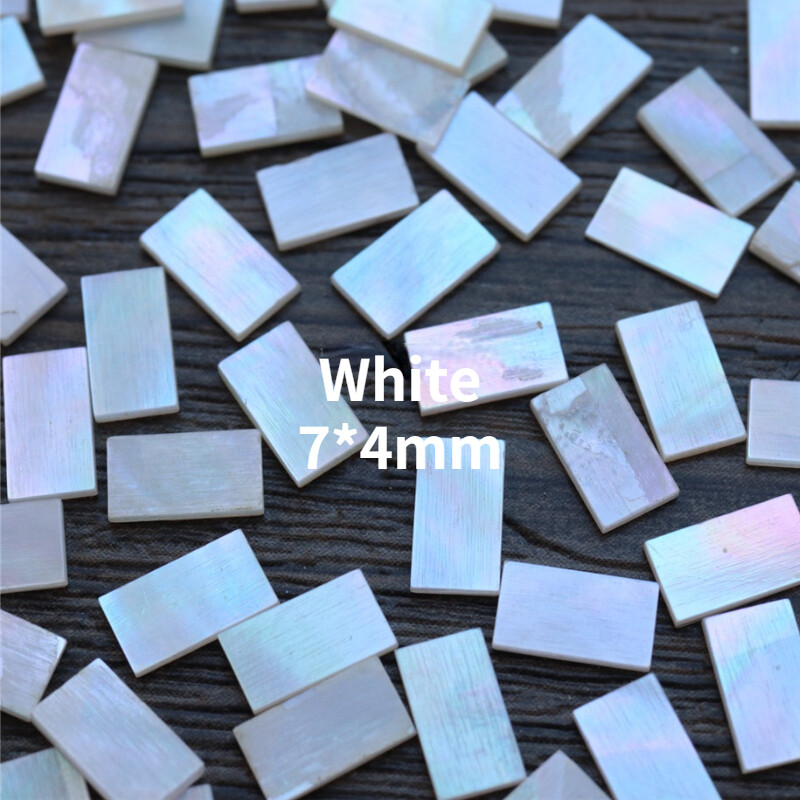 10pcs 7*4mm Mini Nature Abalone Shell Inlay Rectangle Craft Nail Art Jewelry