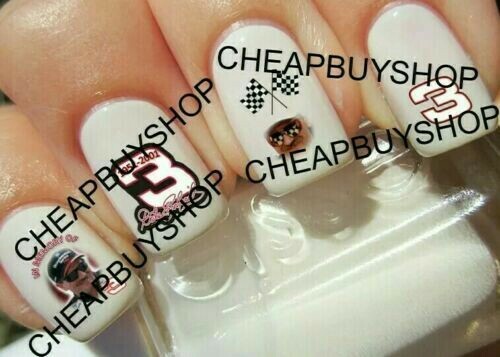 2023 NASCAR AUTO RACING In Memory of DALE EARNHARDT SR #3 RIP》Nail Art Decals