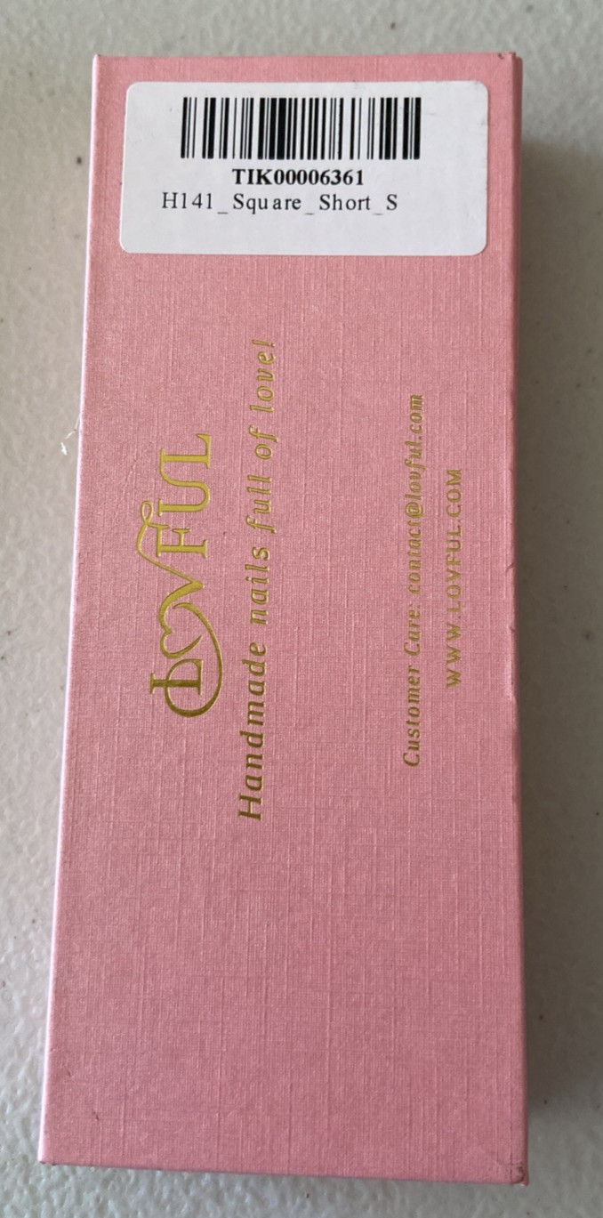 LovFul H141 Square Short Small Handmade Nails Pink *NEW*